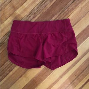 Lululemon speed shorts